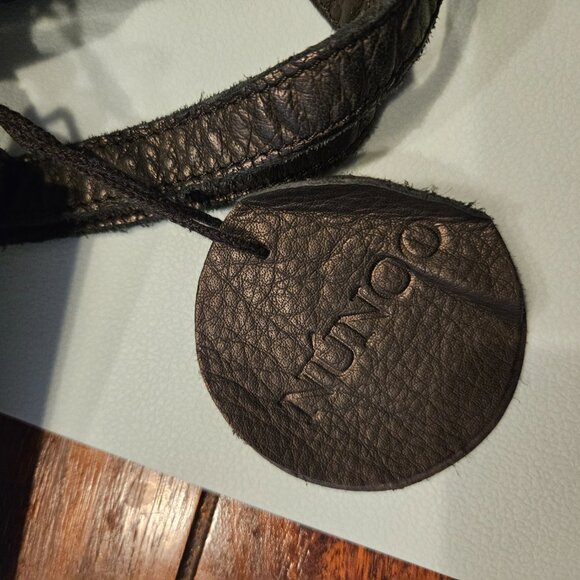 Nunoo | Helena Black Washed Leather Crossbody Mini Bag - Picture 6 of 16